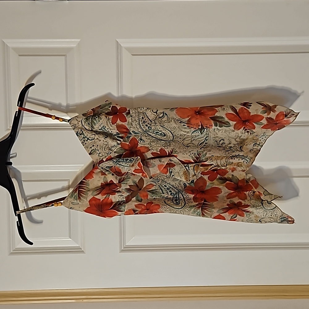 Ally B Floral Paisley Camisole in Cream and Orange